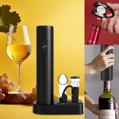 Conjunto elétrico para abrir vinhos 5 em 1 | VINOCORK