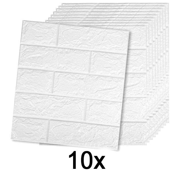 2x (5 unidades) Papel De Parede Com Padrão Em Tijolo 3D Autoadesivo | BRICKSBY