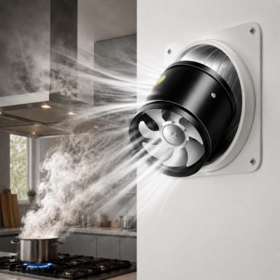 Ventoinha de exaustão para cozinha, casa de banho e escritório - 160 m³/h ou 530 m³/h | VENTORIS